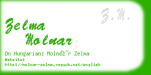 zelma molnar business card